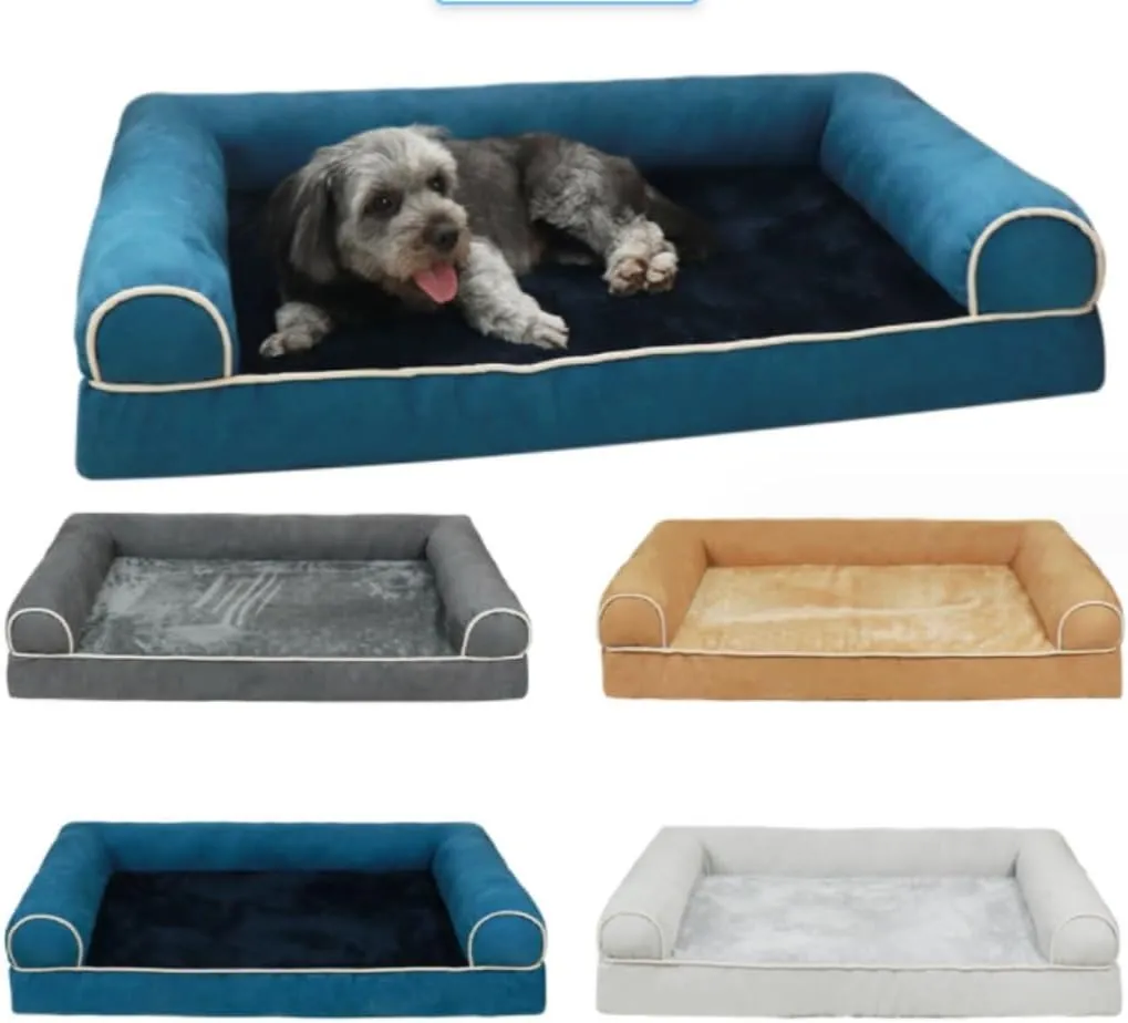 Dog Beds Cat Bed Cushion Soft Dog Bed Durable Ped Bed Self-Warming Dog Cat Bed Machine Washable Suitable for Cat and Dog Sofa Beds Calming Pet Bed