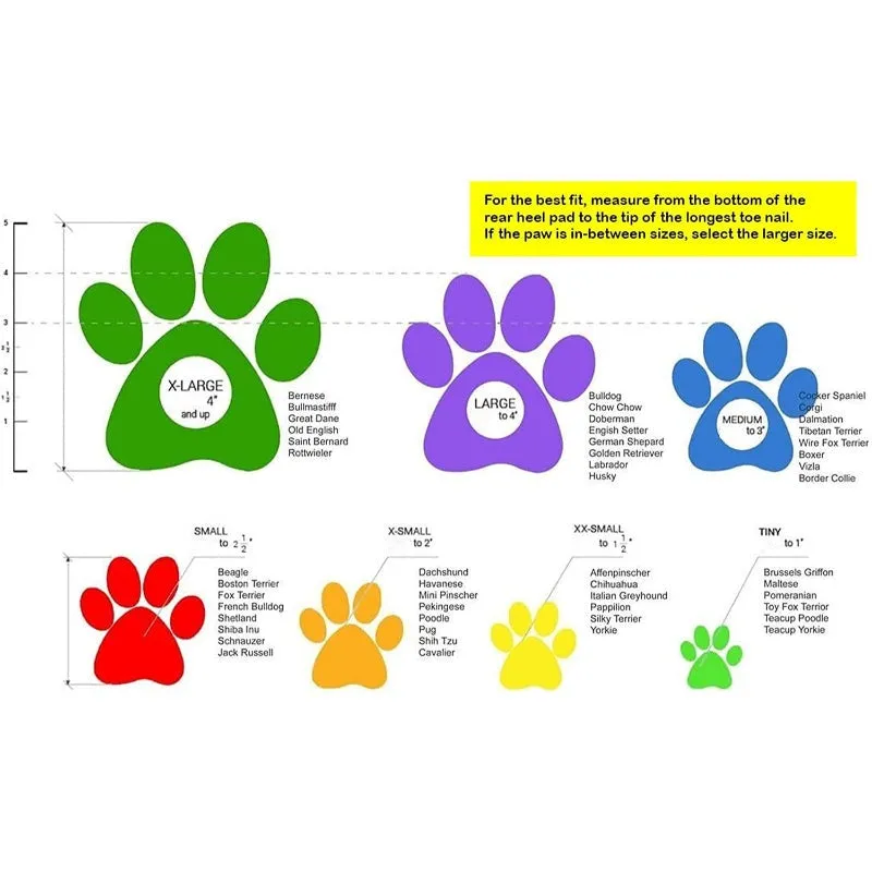 Dog Boots | Rubber Dog Booties | Waterproof Snow Boots For Dogs | Paw Protection For Dogs