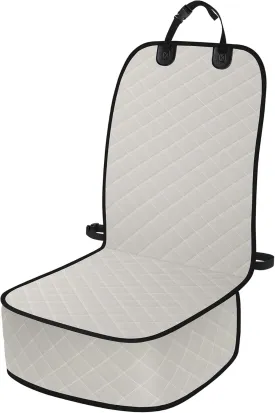 Dog Car Seat Covers, Waterproof Front Seat Cover for Dogs, Scratch-Proof, Nonslip Pet Passenger Seat Cover Protector, Universal Fit for Cars Trucks SUVs, Standard Size, Beige