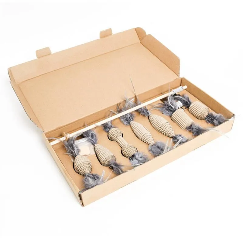 Feather Frenzy: 7-Piece Interactive Cat Toy Set by Dog Hugs Cat