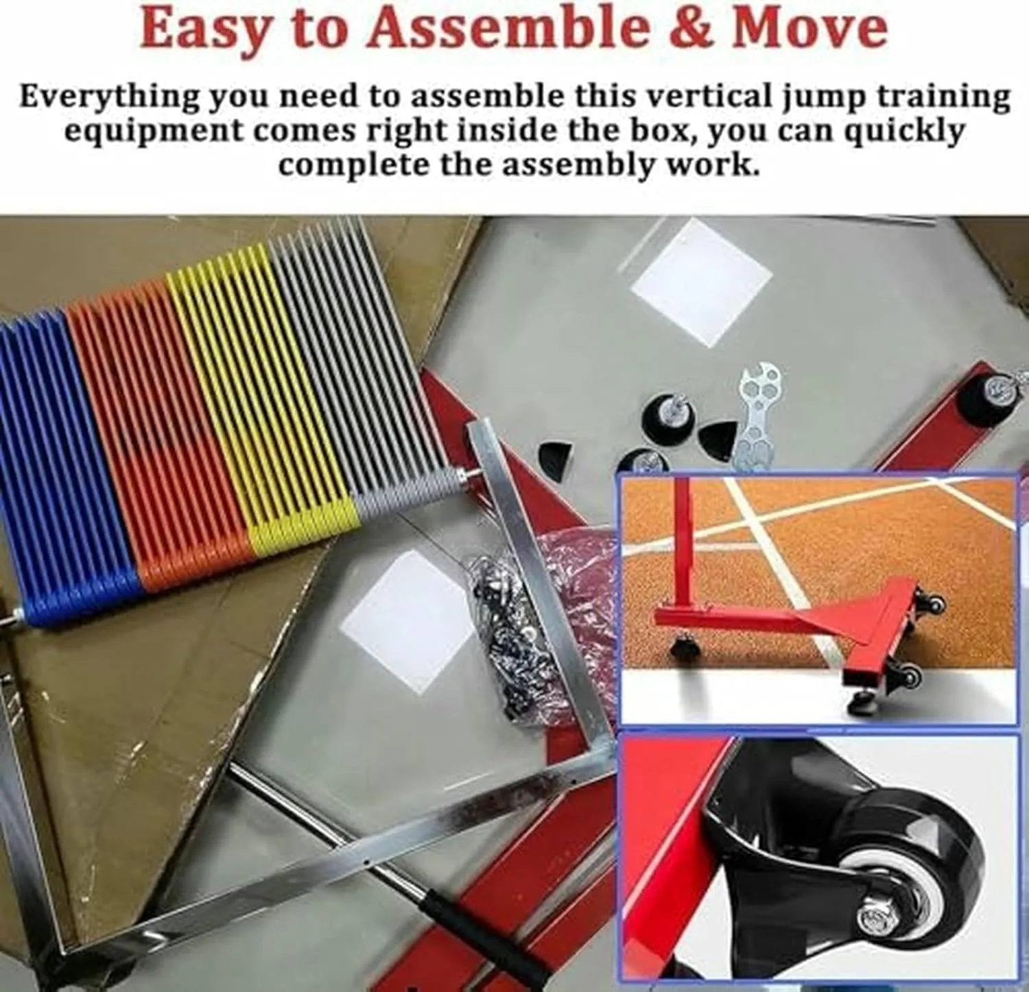 Free-Standing Jump Measurement TesterVertical Jump Trainer Vertical Jump Tester Vertical Jump Tester for Basketball, Metal Adjustable Volleyball Training Equipment, School Gym, Pull Cord~/