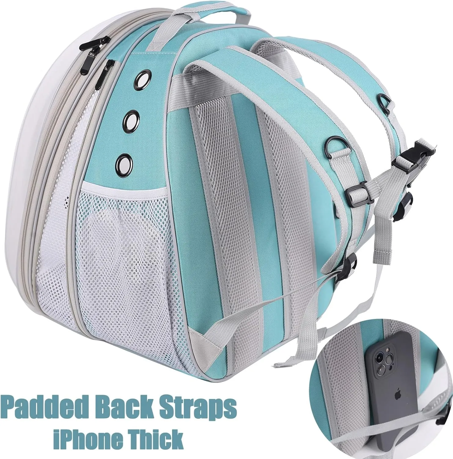 Front Expandable Cat Backpack Carrier, Fit up to 20 lbs, Space Capsule Bubble Window Pet Carrier Backpack for Large Fat Cat and Small Puppy