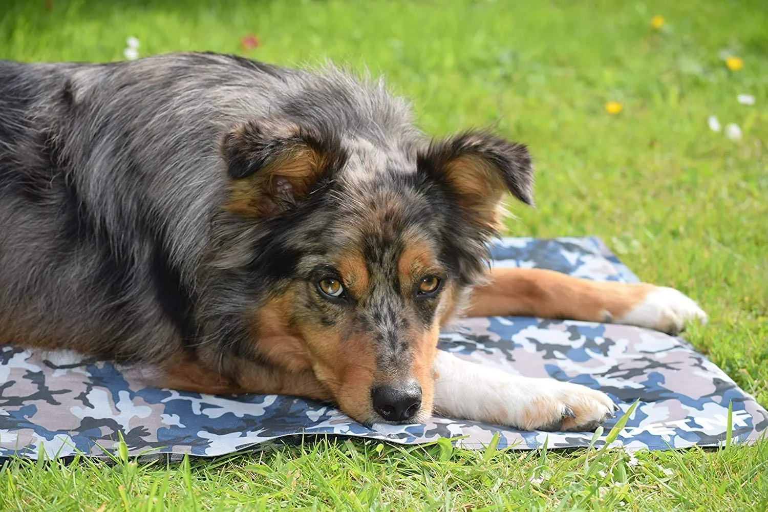 Grey Camouflage Dog & Cat Cool Mat, Self Cooling Gel Mat Pads Pet Cool Beds