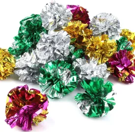 HNYYZL 25 Pack Crinkle Balls Cat Toys - Original Mylar Crinkle Balls Cat ToysRandom Color