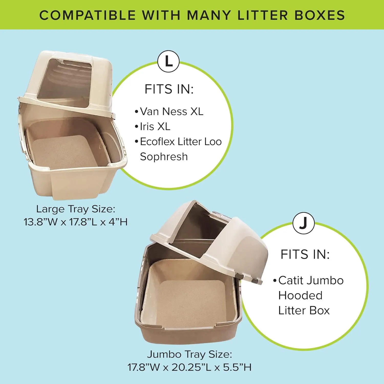Kitty Sift (6-Pack) Disposable Cat Litter Box, Sustainable, Clean - Large, 6-Pack