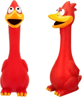 Large Squeaky Dog Toys 2 Pack Screaming Chicken Dog Noise Maker Latex Squeeze Chicken Reduce Separation Anxiety Animal Aggressive Chew for Small Dogs Medium Large Pet