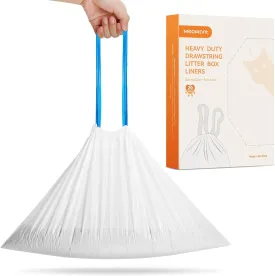 MeoWant Cat Litter Box Liners, Drawstring Receptacles Bags for MeoWant MW-SC01/MW-SC02/MW-LR01/MW-LB02 Cat Litter Box 20pcs