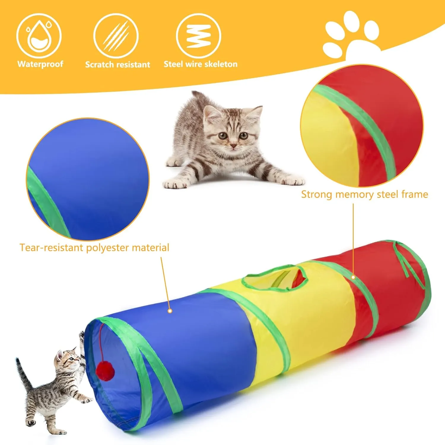 Multi Way Cat Tunnel Assorted Color