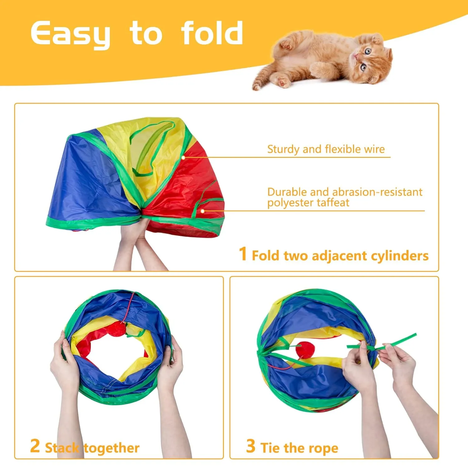 Multi Way Cat Tunnel Assorted Color
