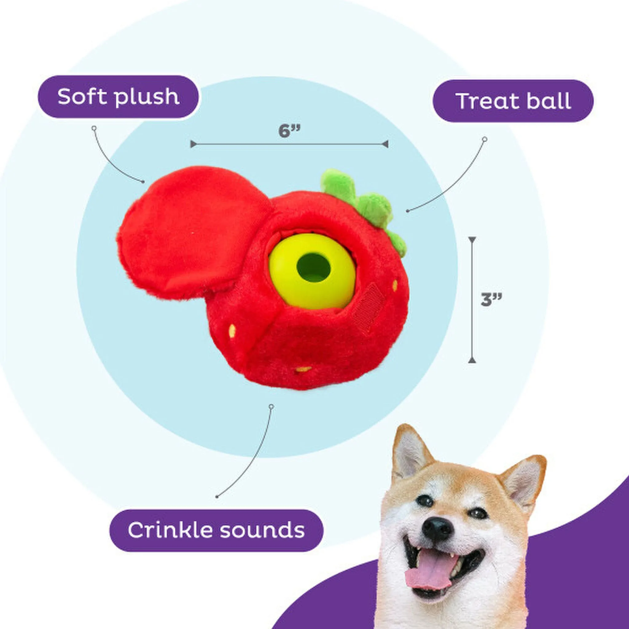 Nina Ottosson Fruity Findz Strawberry Dog Toys