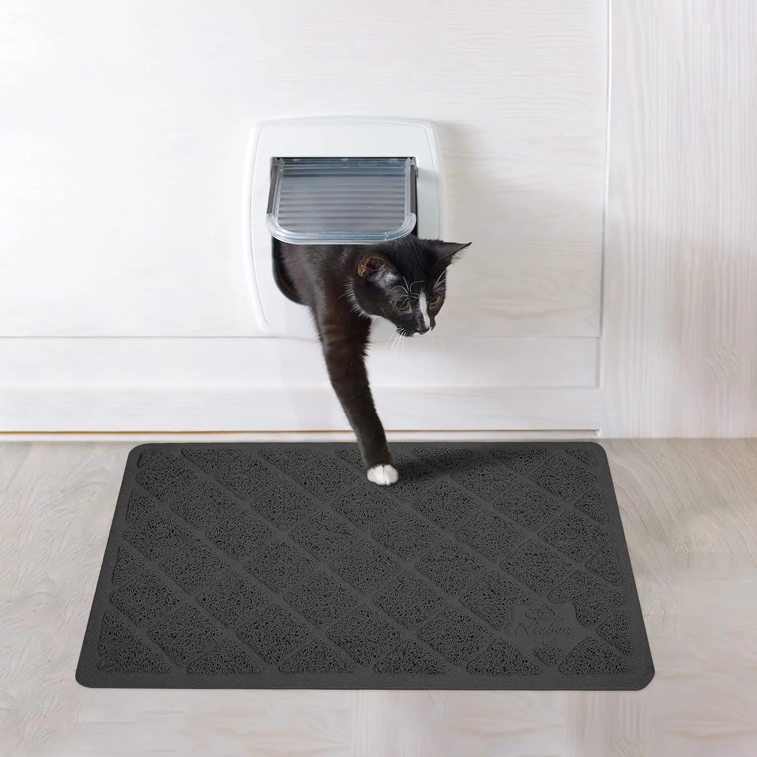 Niubya Premium Cat Litter Mat, Litter Box Mat with Non-slip and Waterproof Backing, Litter Trapping Mat Soft on Kitty Paws and Easy to Clean, Cat Mat Traps Litter from Box