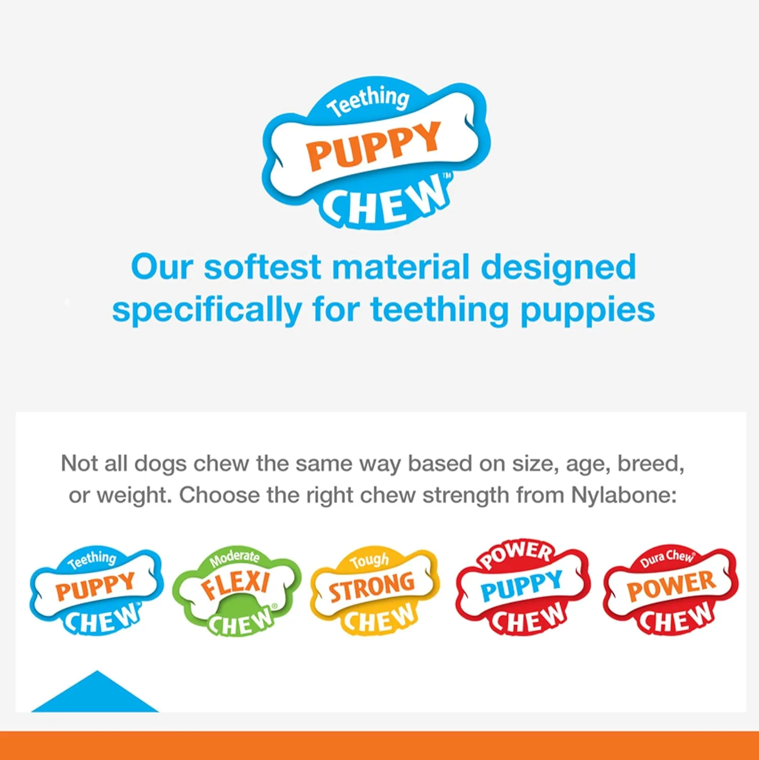 Nylabone Ring Bone Chew Toy for Puppies, Puppy Teething Toys, Chicken Flavor, Medium - Up to 35 Ibs, 1 Count