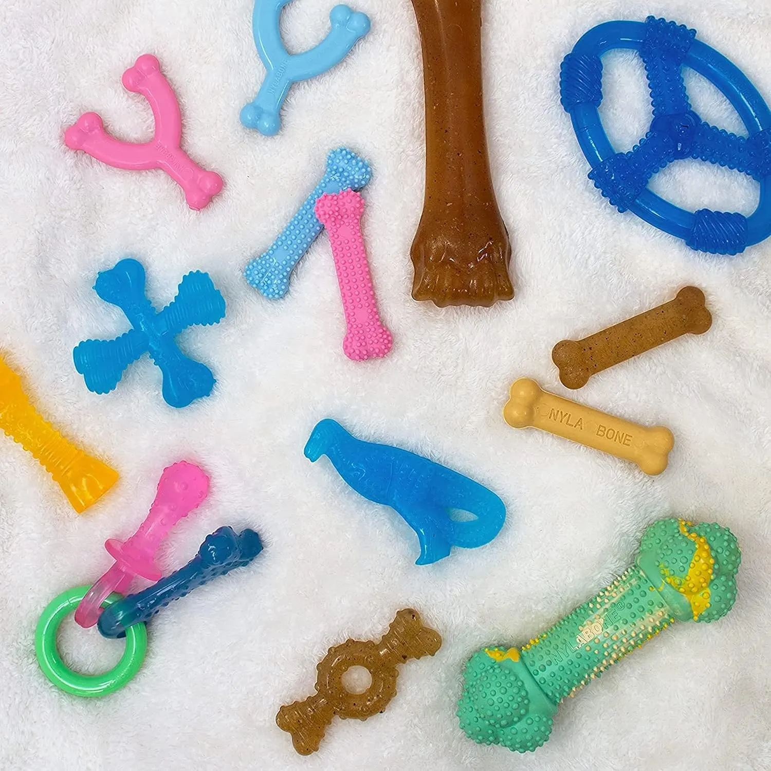 Nylabone Ring Bone Chew Toy for Puppies, Puppy Teething Toys, Chicken Flavor, Medium - Up to 35 Ibs, 1 Count
