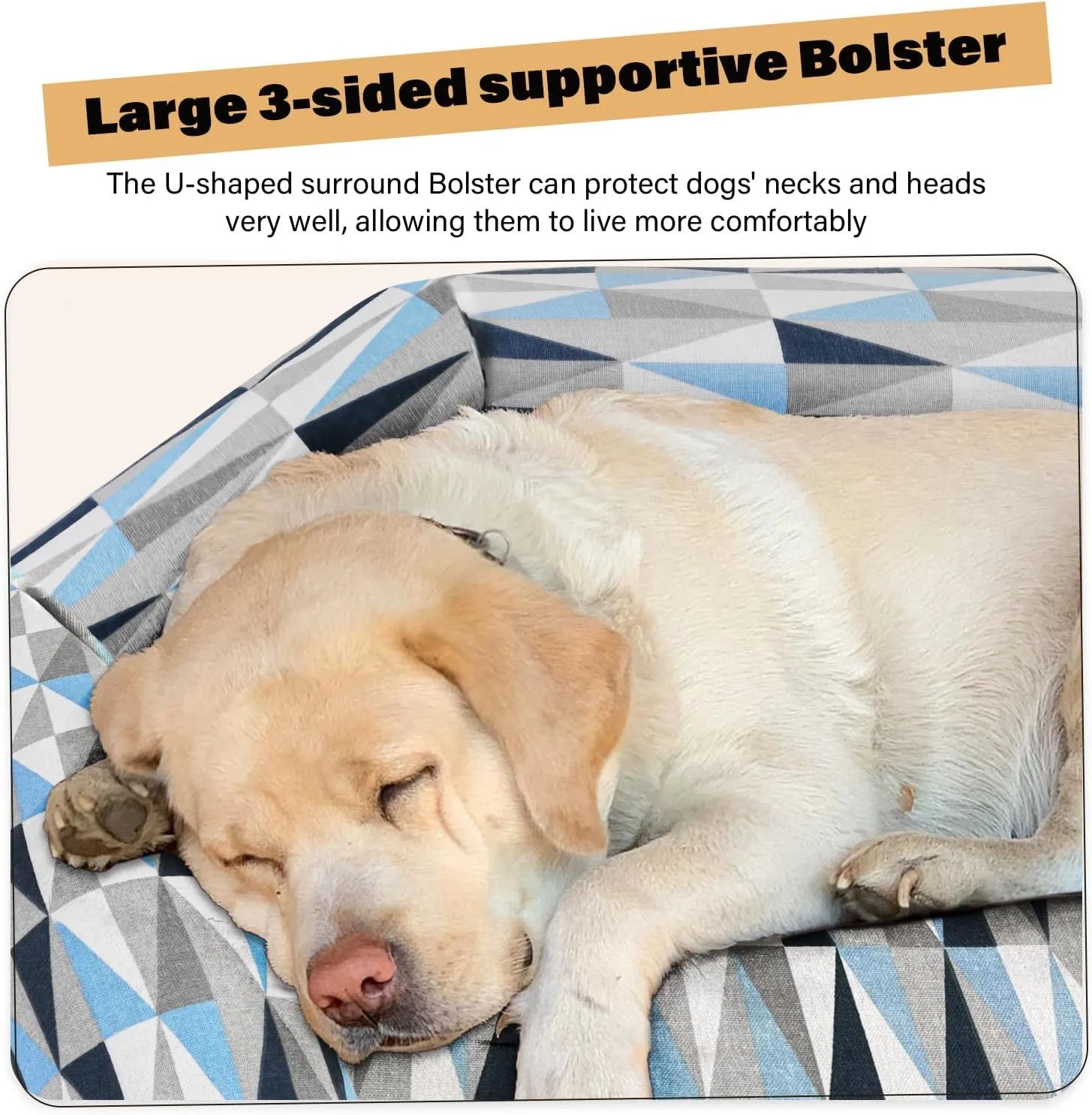Orthopedic Dog Bed - Beds Bolster,Cooling Elevated Dog Beds with Metal Frame,Raised Dogs Bed for Dogs,Easy to Assemble,Up to 75 lbs,Medium