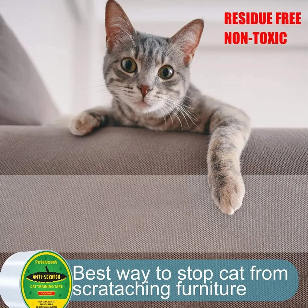 Petslucent Cat Scratch Furniture Protector Tape, Green, 4''x 30 Yards