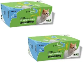 Pure-Ness Drawstring Cat Pan Liners,Pack of 2 (15-Count X 2)