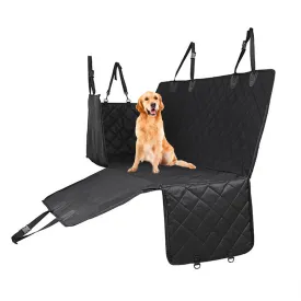SOGA 600D Oxford Cloth Waterproof Dog Car Cover Back Seat Protector Hammock Non Slip Pet Mat Black