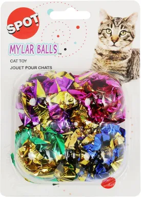 SPOT Ethical 1-1/2-Inch Mylar All Breed Sizes Balls Cat Toys, 4-Pack for All Breed Sizes