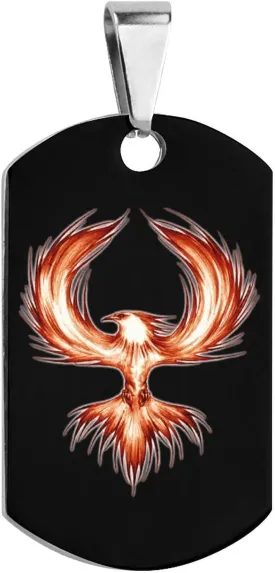 The Mythical Phoenix Pet ID Tags Personalized Stainless Steel Dog and Cat Tags Cute Collar Tag Dog Tags