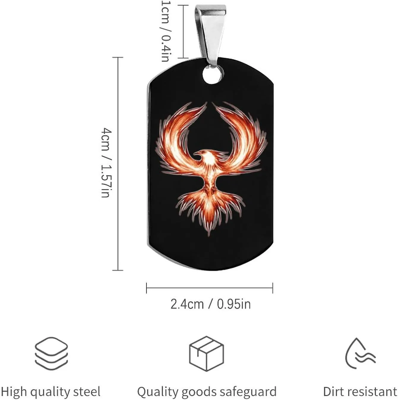 The Mythical Phoenix Pet ID Tags Personalized Stainless Steel Dog and Cat Tags Cute Collar Tag Dog Tags