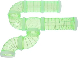 Totority Hamster Toys Hamster Tubes Set, Hamster Adventure Hamster Cage DIY Tunnel Toy Funny S-Shape Curved Transparent Tunnel Adventure External for Rat Hamster Gerbil Tunnel Rat Cage